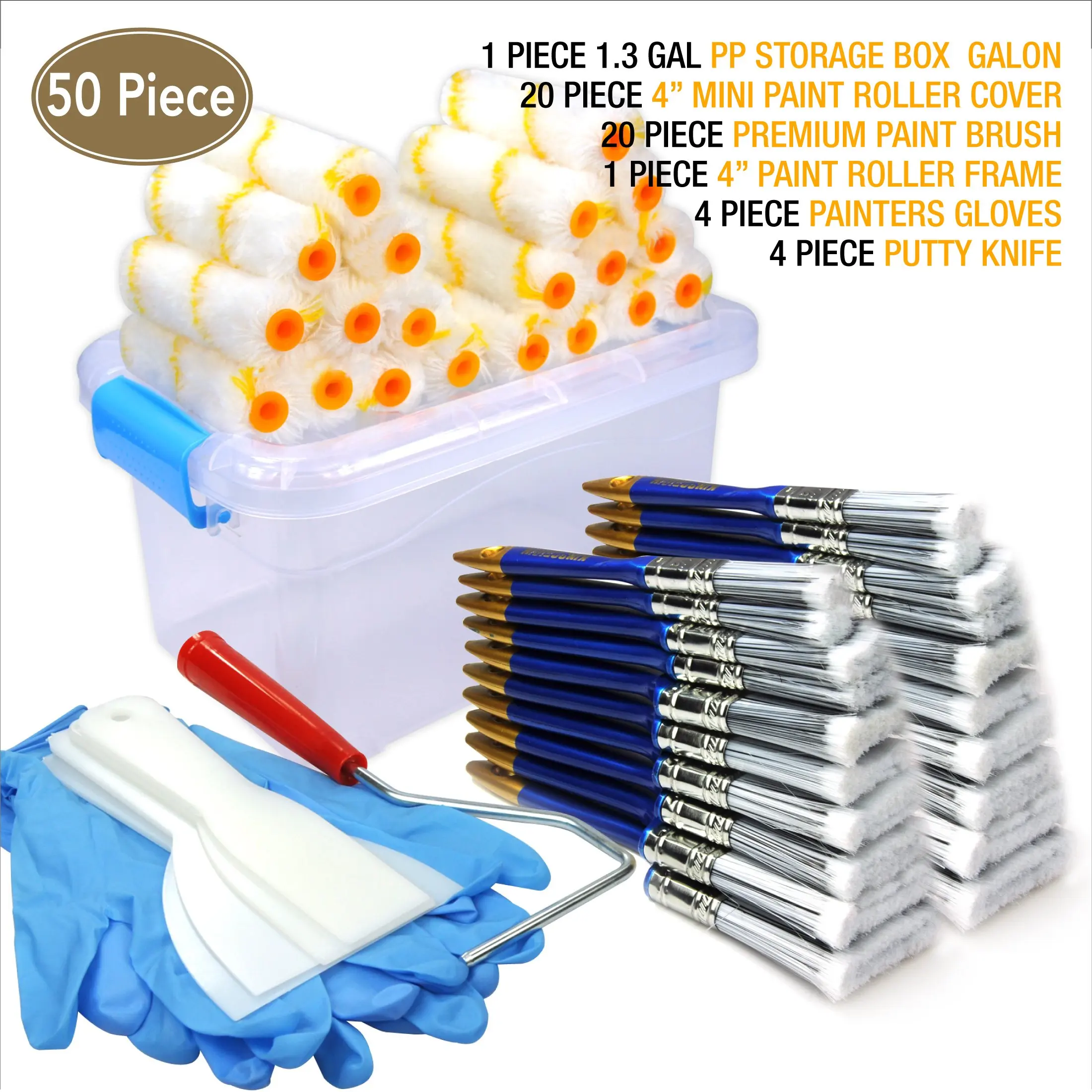 Cheap A Frame Tool Box find A Frame Tool Box deals on line at Get Quotations · 50 Piece Painters multi use home tool kit Mini paint roller covers paint