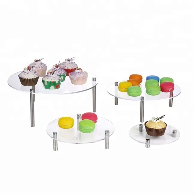 Retail Store Wholesale 4 Levels Acrylic Cupcake Stand Display Holder
