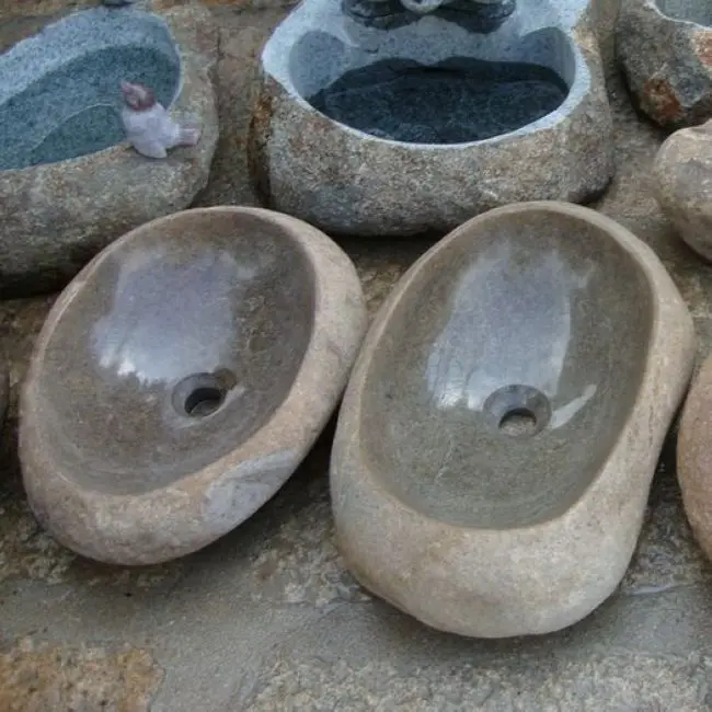 natural river stone sinks and basin
