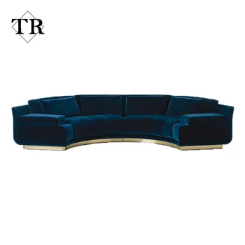 Half Moon Shape Sofa Round Sofa Velvet Or Leather Sofa Foshan City