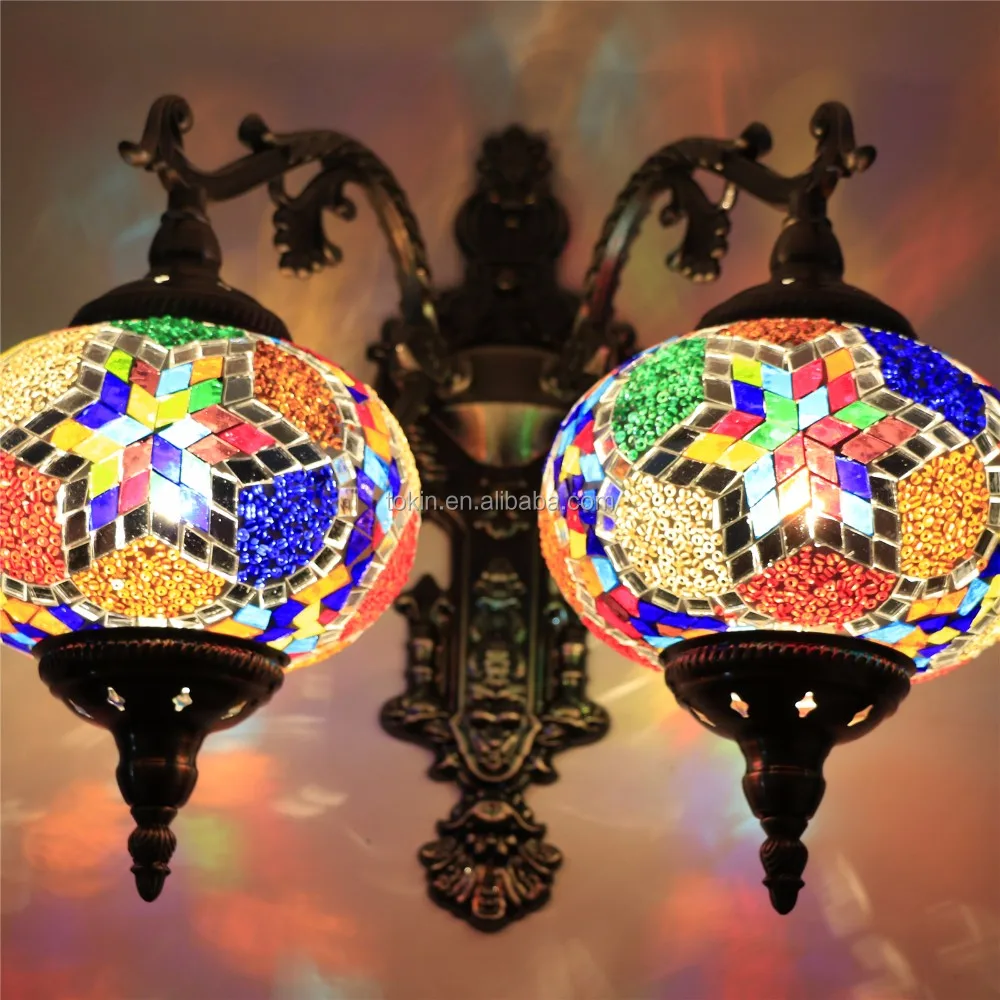 SL2L 2017 NEW DESIGN Istanbul Handicraft Mosaic Art Turkish LED decorative wall Lamps