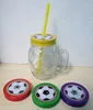 New Design The world cup Football Glass Mason Jar