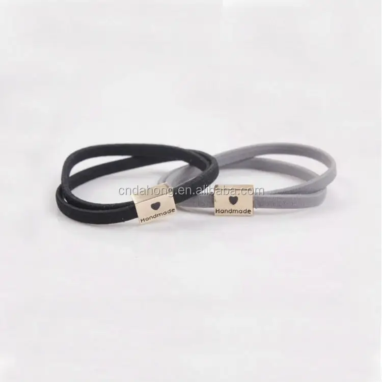 Womens Alloy Metal Custom Elastic Hair Ties With Logo Fashion Hair Tie