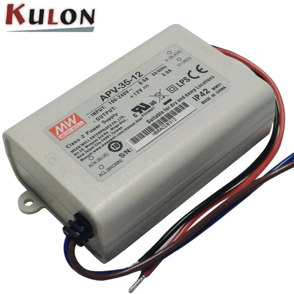 Mean Well APV-35-24 AC-DC Single Output LED Driver Constant Voltage
