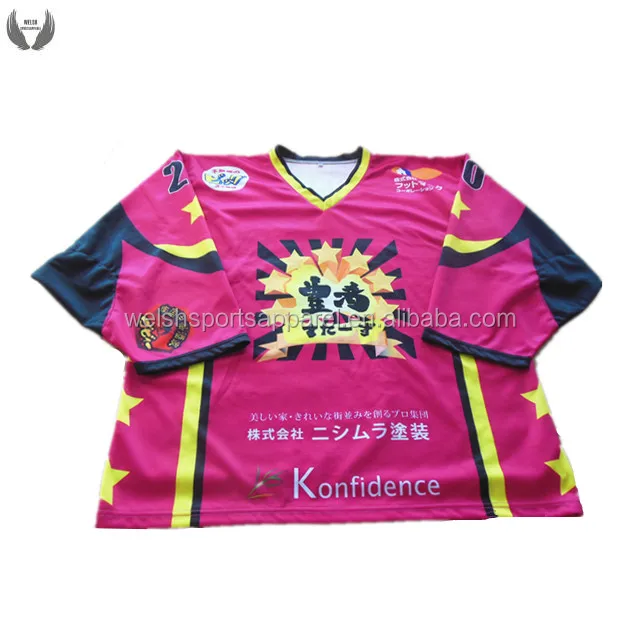 Pink Japan Hockey Jersey/ Shirts/ Wear With Sublimation Printing Buy