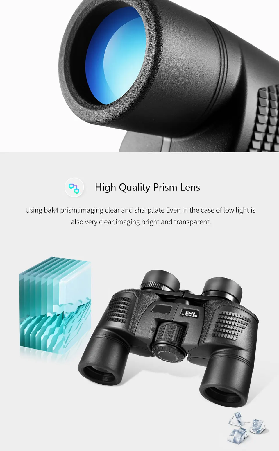 The Latest Thermal Binoculars 8x40 Waterproof Binoculars High Powered