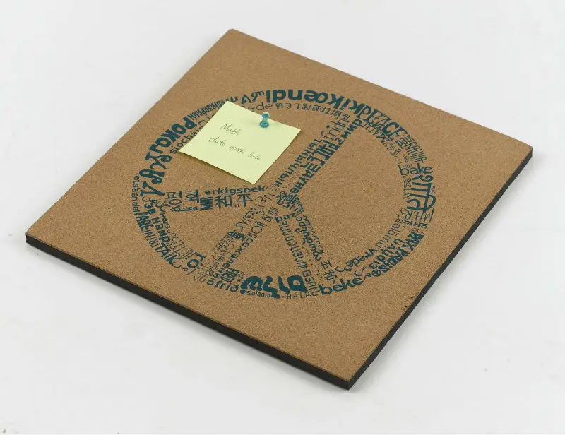 Cork Bulletin Board 12"x12" 1/2" Thick Square Bulletin Combo Pin