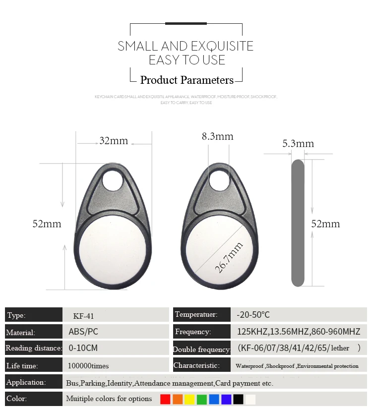 EM4200 programmable keychain for smart parking system