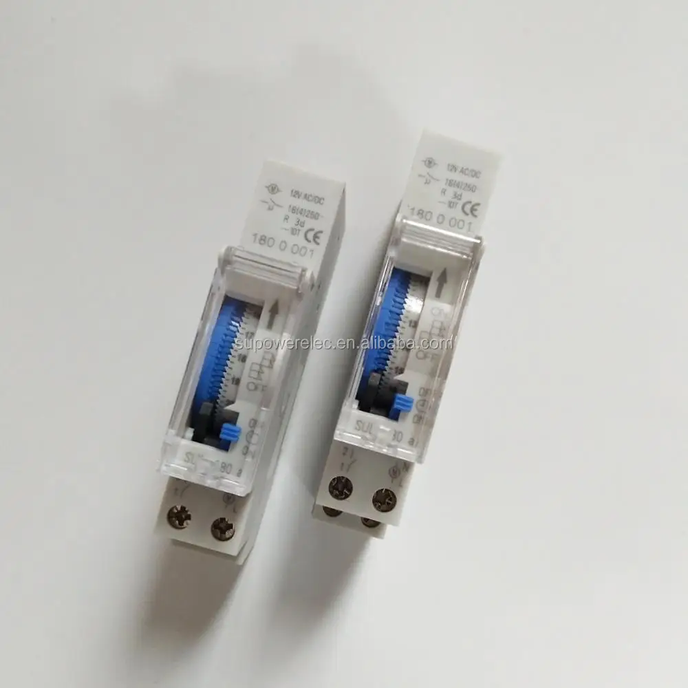 Sul180a 24 Hours Programmable Micro Din Rail Mechanical 12v Ac/dc Timer