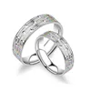 Fine jewelry 100% 925 Sterling Silver Grind arenaceous lovers ring Free shipping