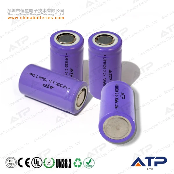 Alibaba Best Selling 3.2v 700mah 18350 Lithium Iron Battery / 18350 Or