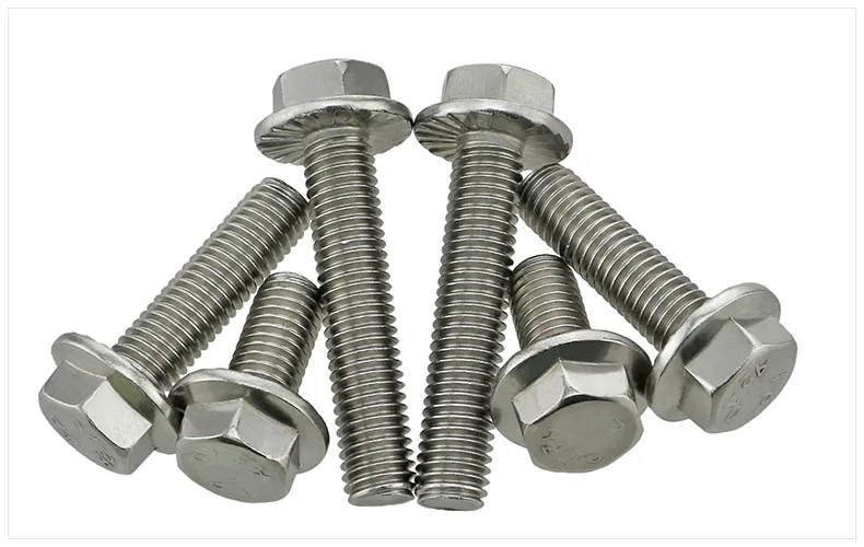 Din6921 Carbon Steel Hex Head Flange Bolt Zinc Plated Star Head Bolts