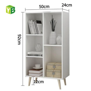 Mini Elegant Mdf Room Furniture Bookshelf Flat Pack Wooden