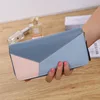 New Arrival Stitching Leather Stitching Envelope wallet Fashion new designer women's long wallet fashion long flat wallets
