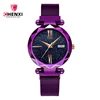 CHENXI 305 L 2019 hot sell Ladies Watch Star Sky Dial Bracelet Fashion Purple Quartz Female Stainless Steel Watches ins