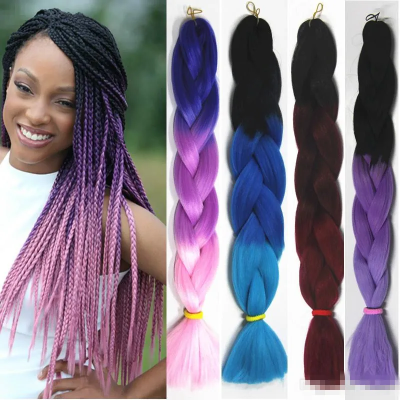 Wholesale African Women Hair Attachment For Braids 60 Colors 24inch