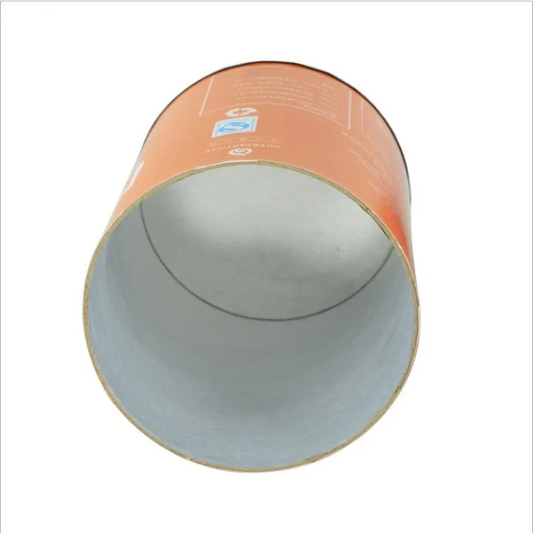FSSC22000 Food Grade Metal End Cap Paper Tube, View metal end cap paper
