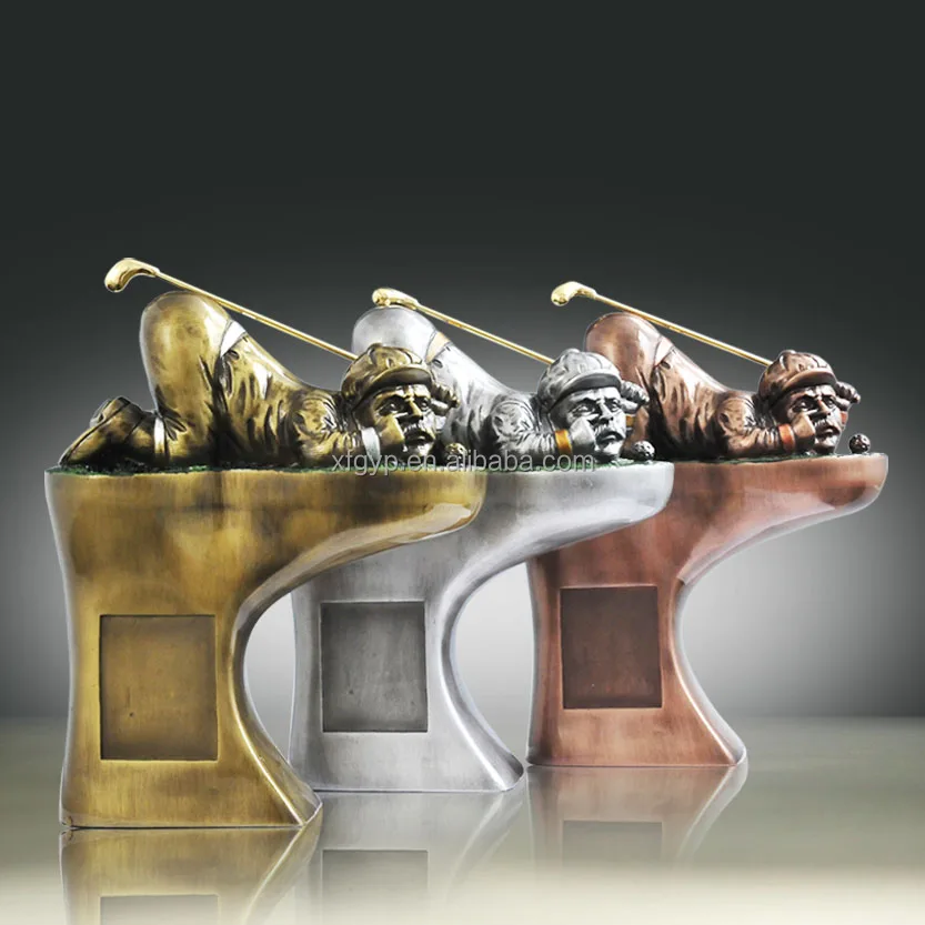 Polyresin Funny Golf Trophy Awards,Golfer Figurine Buy Golf Trophy