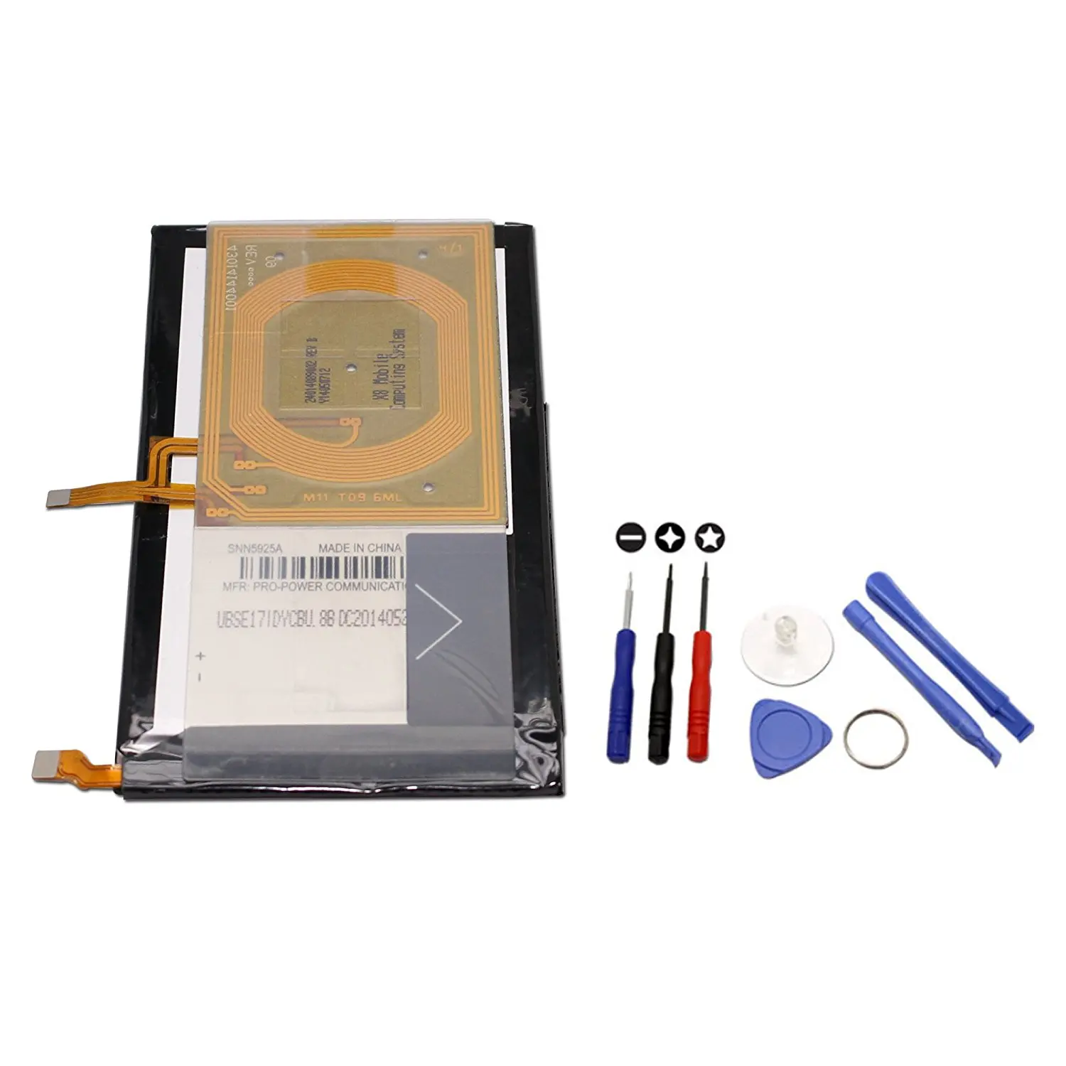 Original Motorola Standard Battery EU40 SNN5925A + Qi Wireless Charging Coil 3500mAh Droid MAXX XT1080M with FREE FPJ Tool Kit