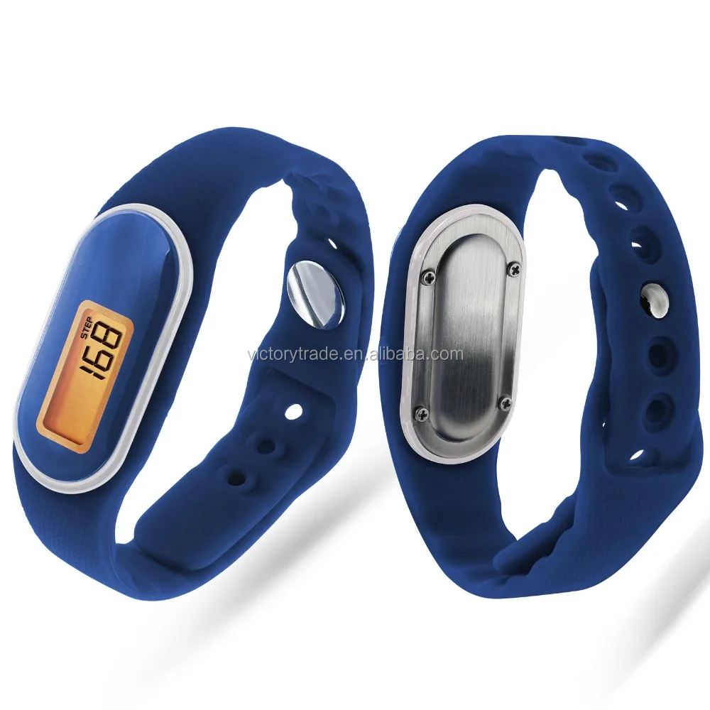 Wholesale silicone wristband pedometer sport watch with accelerometer