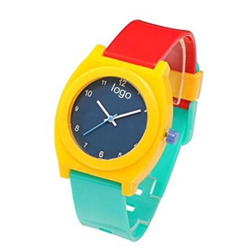 Colorful Watch Children's Plastic Quartz Wrist Watch Cheap Kid's Watch