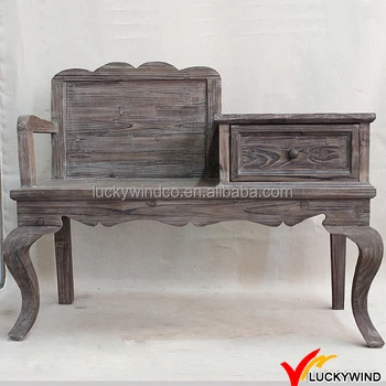 Country Style Sandblasted Wooden Antique Telephone Chair Buy