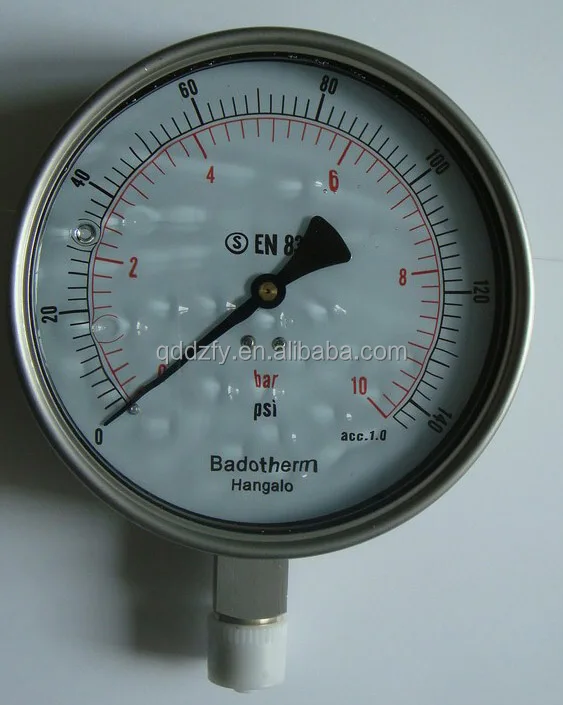 Badotherm liquid filled pressure gauge, View Badotherm liquid filled
