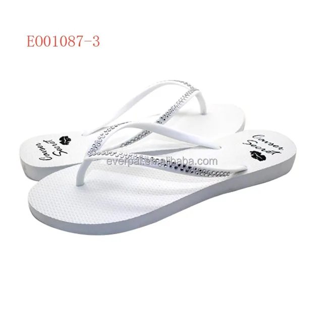 plain white flip flops