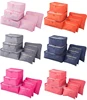 6 pcs compression Luggage organizers travel bag personal packing cubes wholesale travel bag organizer