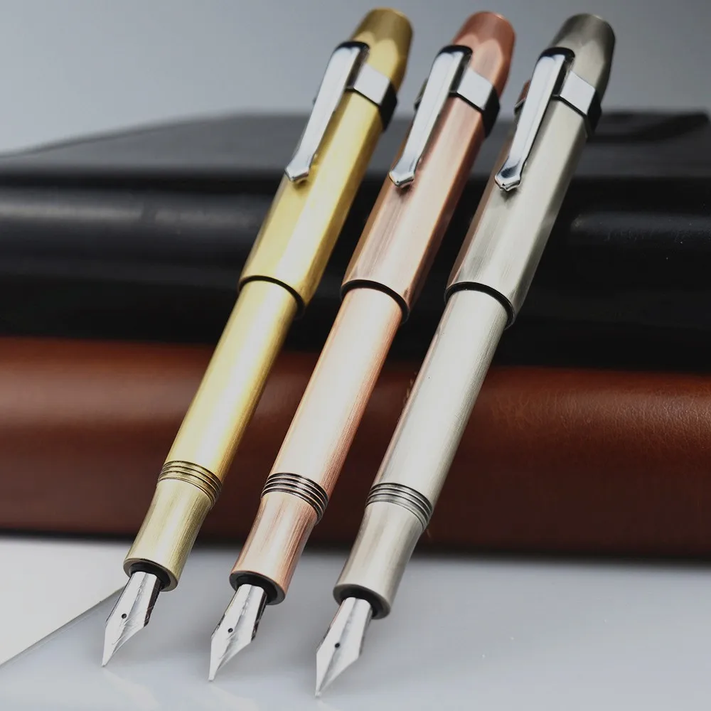 Wholesale Luxury Brass Metal Fountain Pens Travel Pen Rose Gold Custom