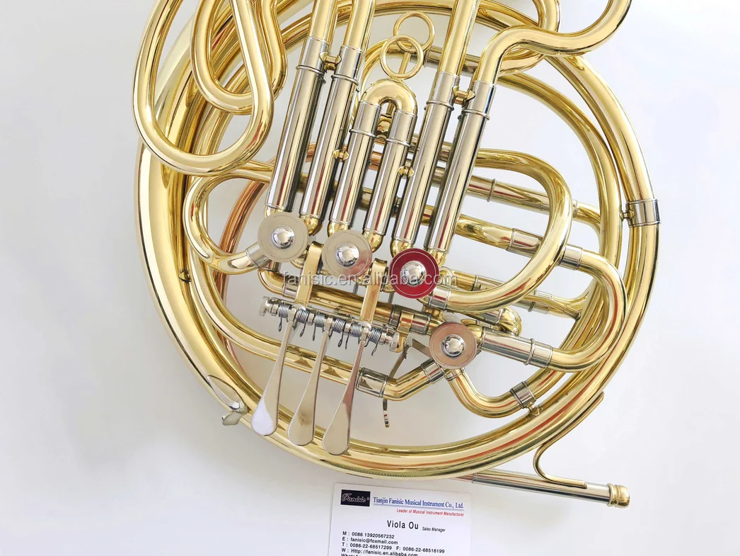 Brass Wind Instrument 4-Key Bb / F Double French Horn