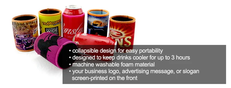 New style beer can coolers neoprene can coozy