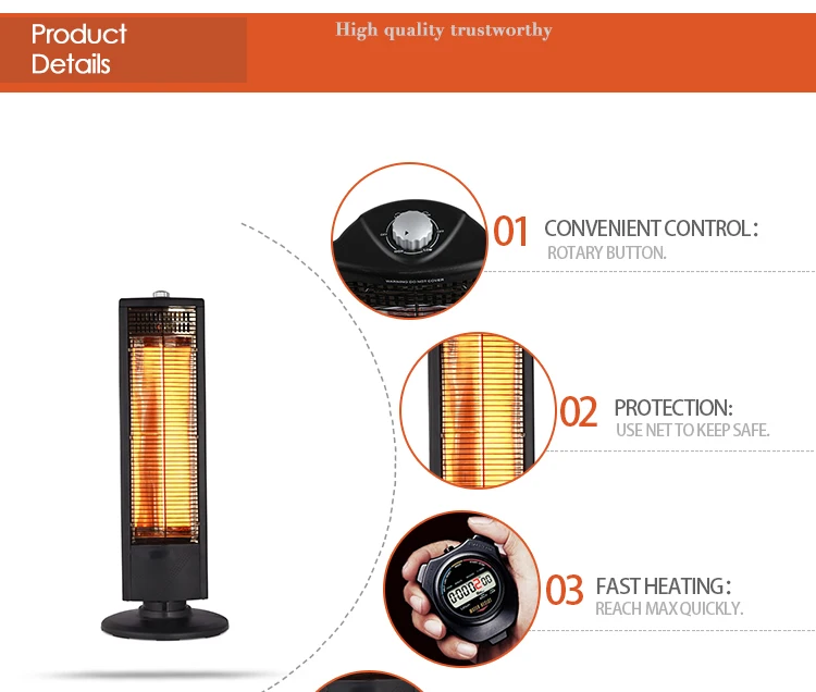 Konwin Halogen Infrared Electric Heater Quartz Carbon Nsb120sl20 Buy