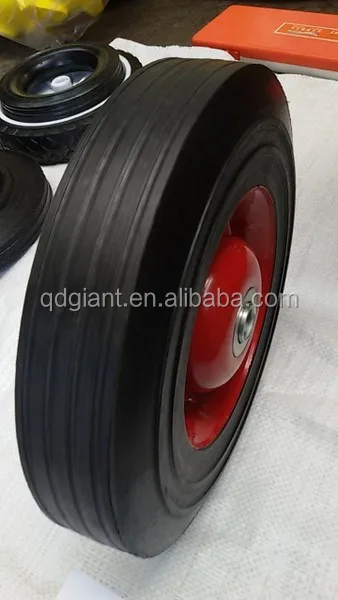 solid rubber wheel used in construction wheelbarrow