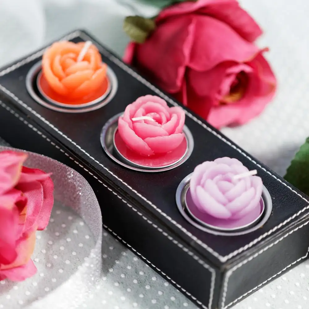 Flower Shape Table Decoration Scented Hand Made tealight candle