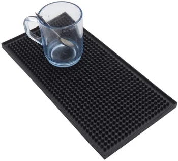 Rubber Bar Mats Service Spill Mat For Commercial Counter Top Black