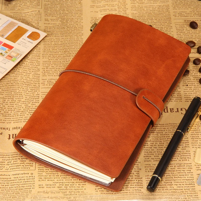 Wholesale Custom Blank Vintage Kraft Journals Handmade Pu Leather
