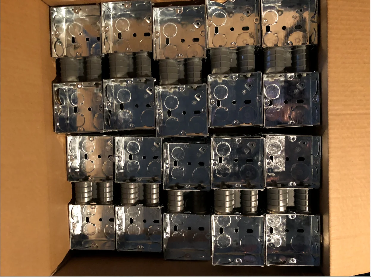 Galvanized 2 Way Bs4662 British Standard Metal Junction Box With