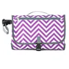 chevron pattern baby diaper bag with changing pad