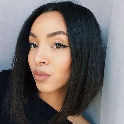 8 Inch Brazilian Hairs 100% Lace Wigs Bob Cut For Small Heads Short ...