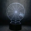 Spider web 3D USB Base LED Night light RGB Decoration Animal lamp Bedroom Sleep Light 7 Color Change biological cobweb lava