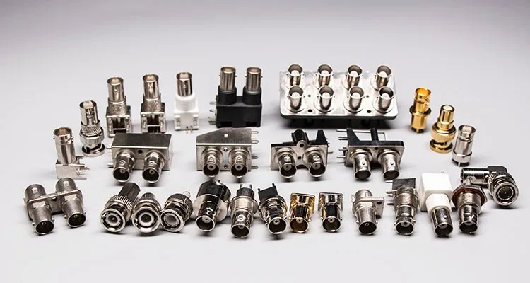 vertical bulkhead bnc rf coaxial jack connector panel mount