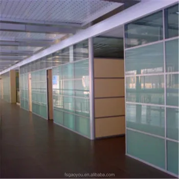 per size frame height Frame Aluminum Wall Double Glass Fixed Partition Office