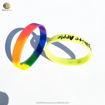 Colored Fashion Gel Wristband Custom Silicone Bracelets With Colored Fashion Gel Wristband Custom Silicone Bracelets With Saying Or Logo