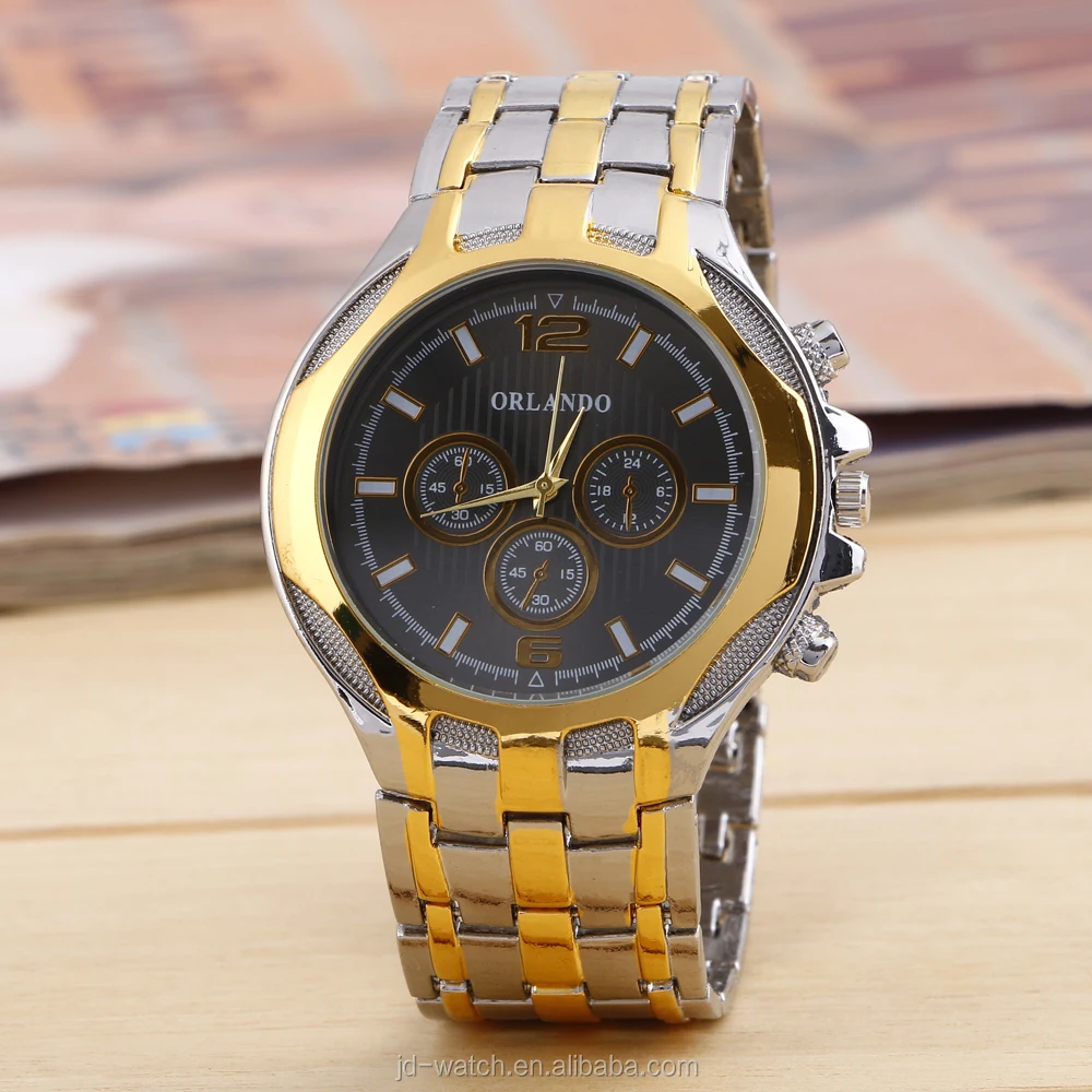 Top Brand Luxury Orlando Three Eyes Stainless Steel Strap Quartz ...