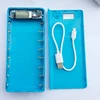 8S 18650 Free Welding Mobile Power Bank DIY Kits Assembly 8 Cell Battery Shell Case + 5V 1A 2A Charger Circuit Board Module
