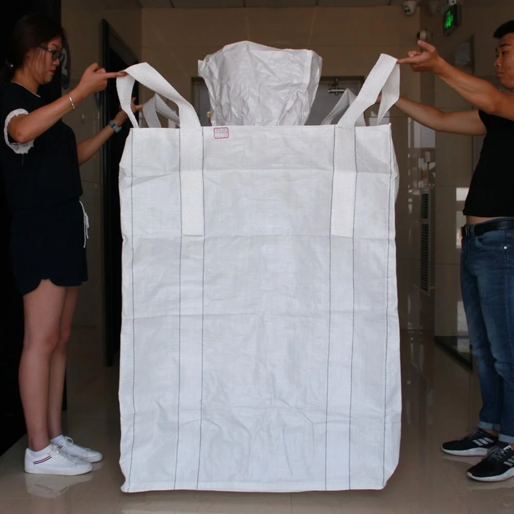 塑料工业使用 1 吨大袋柴袋 pp 编织超级麻袋尺寸