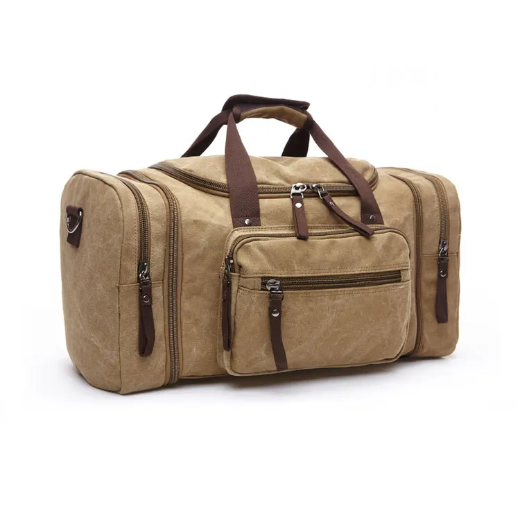 plain canvas duffle bag