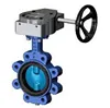 dn250 pn10 pn16 oil and gas ductile iron non-pin worm gear lug type butterfly valve