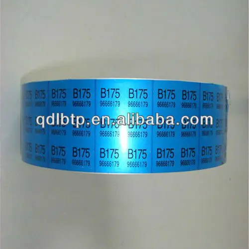 Printed Ribbon industrial paper rolls industrial vinyl labels laser print security label